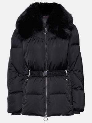 Dūnu slēpošanas jaka ar kažokādu Fusalp melns
