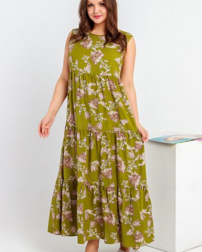 Платье Liza Fashion, зеленое