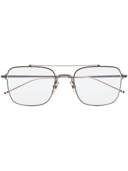 Thom Browne Eyewear gafas con rayas RWB y montura cuadrada - Gris