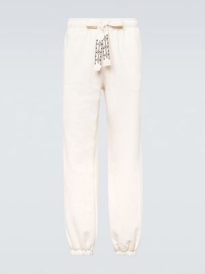Pantalones de chándal de algodón Alanui blanco