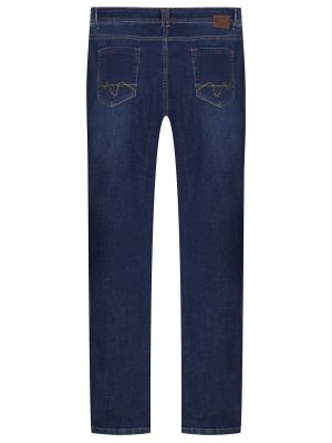 Хлопковые прямые джинсы Ppep синие