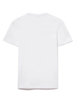 T-shirt brodé en coton Pucci blanc
