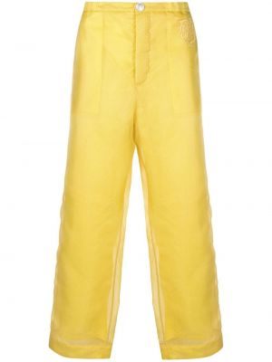 Мрежести прав панталон Koché жълто