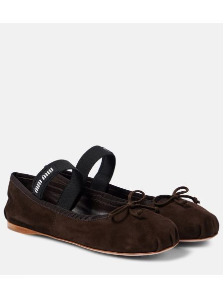 Mocka ballerinas Miu Miu brun