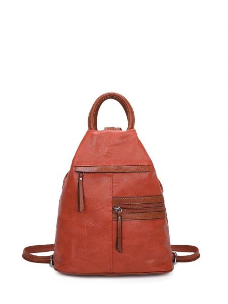 Кожаный рюкзак из искусственной кожи Fontanella Fashion оранжевый