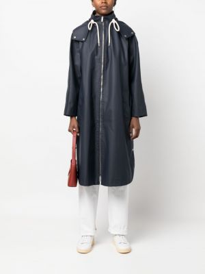 Mantel mit kapuze mit print Emporio Armani blau