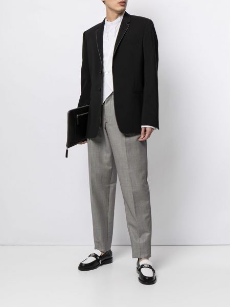 Pantalones ajustados a cuadros Emporio Armani gris