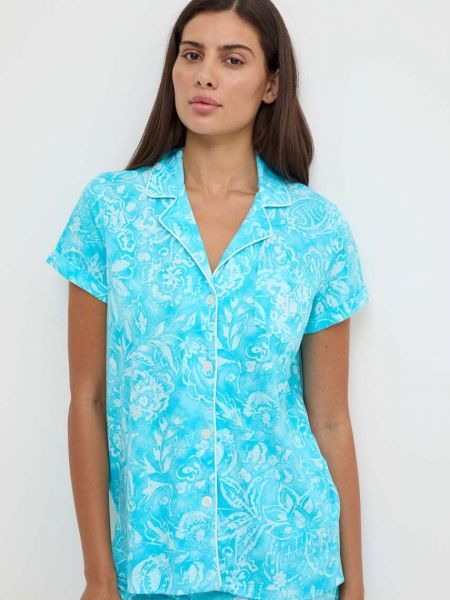 Pizsama Lauren Ralph Lauren kék