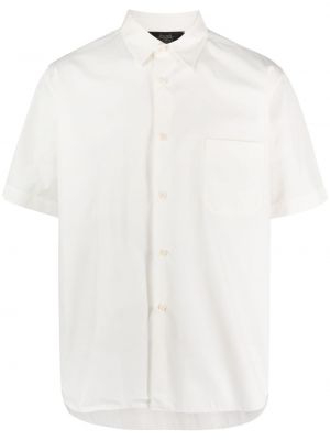 Памучна риза с джобове Maison Flaneur бяло