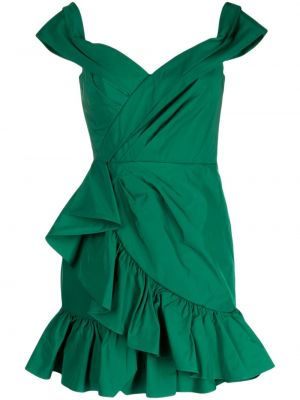 Rochie de cocktail drapată Marchesa Notte verde