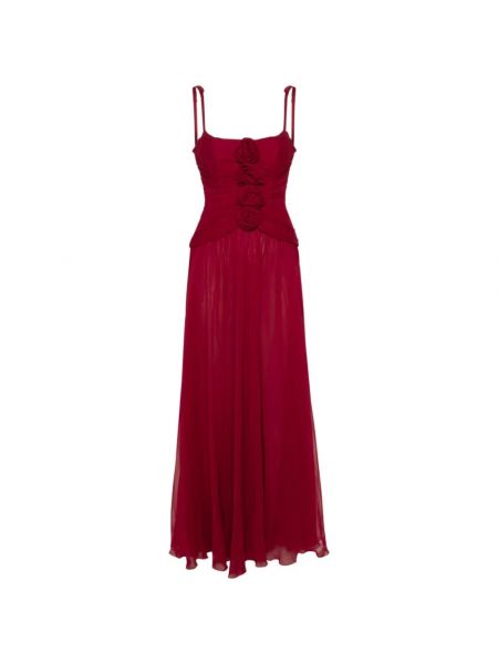 Sukienka długa szyfonowa Giambattista Valli czerwona