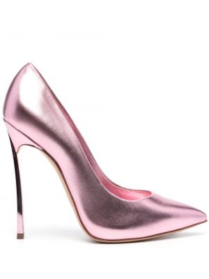 Полуотворени обувки Casadei розово