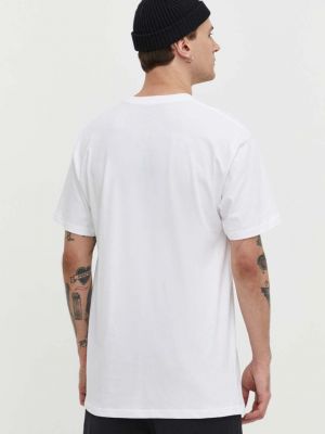 Bavlněné tričko s potiskem Vans bílé