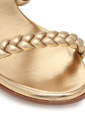 Kožne cipele Gianvito Rossi zlatna