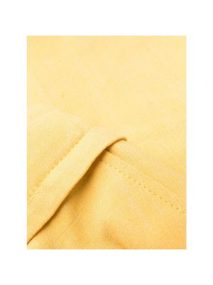 Pantalones rectos de lino Jacquemus amarillo