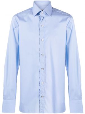 Bavlněná košile Tom Ford modrá