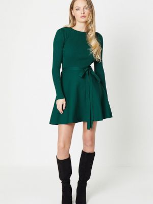 Трикотажный платье с поясом Oasis зеленый