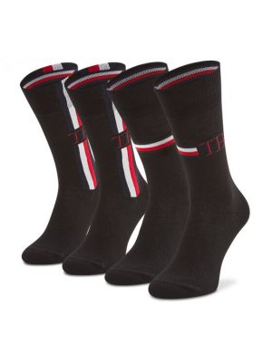 Ψηλές κάλτσες Tommy Hilfiger μαύρο