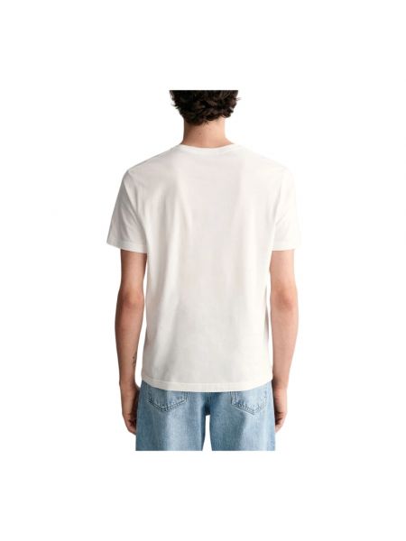 Koszulka z krótkim rękawem Gant biała