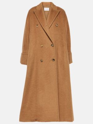 Oversized vlnený kabát Max Mara hnedá