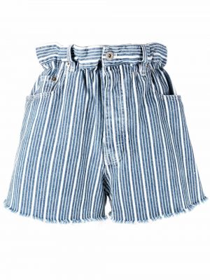 Shorts en jean à rayures Miu Miu bleu