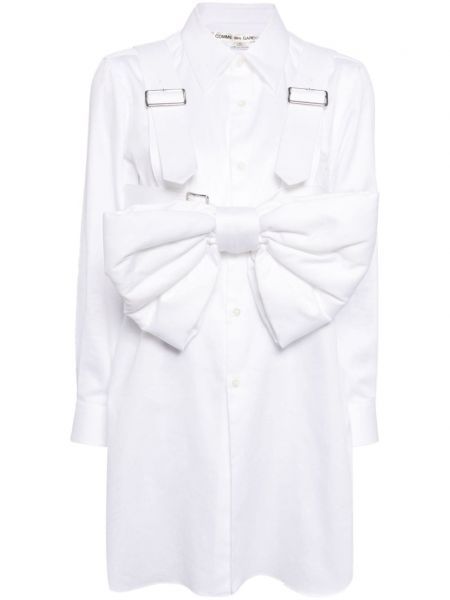 Βαμβακερό πουκάμισο με φιόγκο Comme Des Garçons λευκό