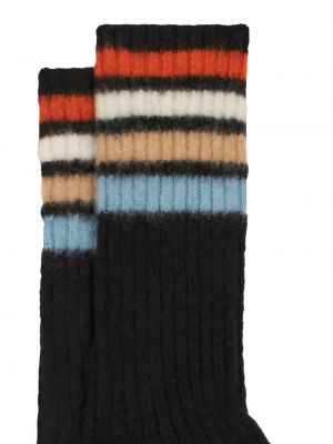 Pruhované vlněné ponožky Etro černé