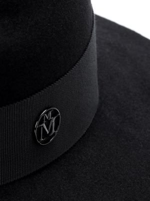 Veltinio vilnonis kübar Maison Michel juoda
