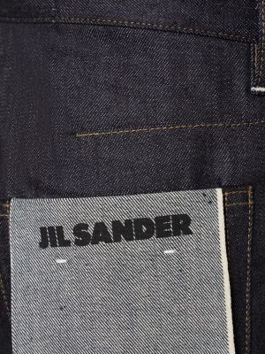 Bavlněné straight fit džíny Jil Sander modré