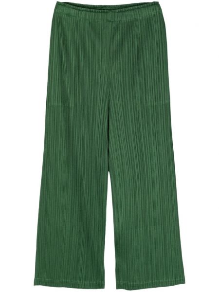 Plisované voľné nohavice Pleats Please Issey Miyake zelená