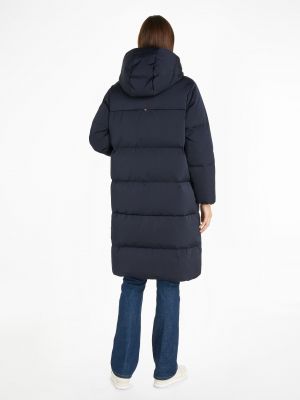 Péřový zimní kabát Tommy Hilfiger modrý