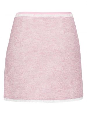 Tvídové mini sukně Juun.j růžové