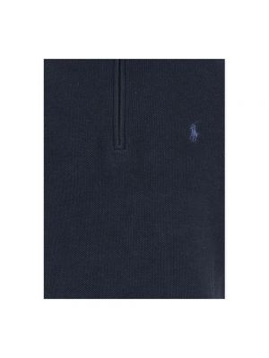 Sudadera con capucha con cremallera de algodón de punto Ralph Lauren azul