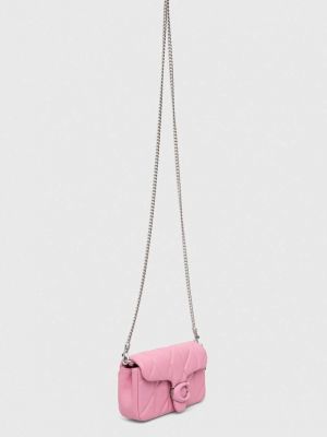 Kožna torbica Coach ružičasta
