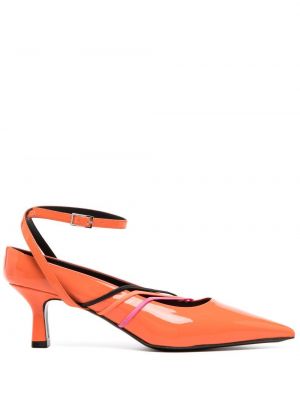 Полуотворени обувки Msgm оранжево