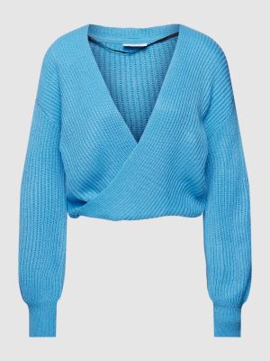 Dzianinowy sweter Noisy May błękitny