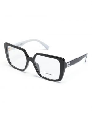 Okulary korekcyjne oversize Miu Miu Eyewear czarne
