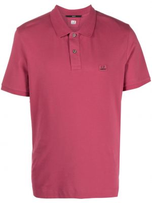 Памучна поло тениска C.p. Company розово
