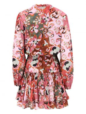 Batik kleid mit print Misa Los Angeles pink