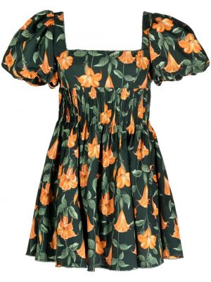 Φλοράλ βαμβακερή φόρεμα με σχέδιο Agua By Agua Bendita πράσινο