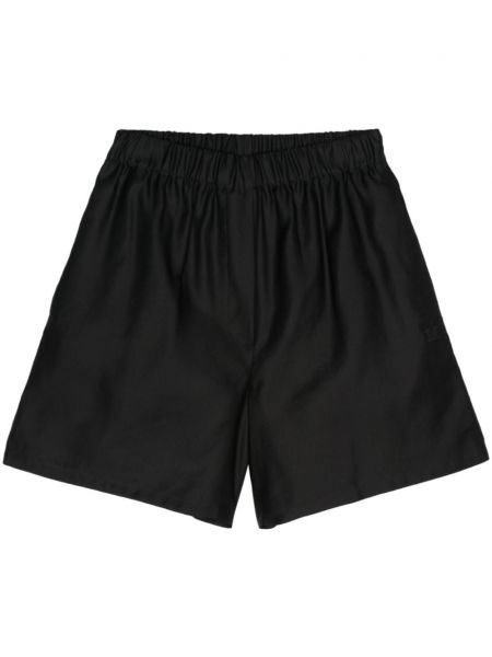 Shorts brodeés en coton Max Mara noir