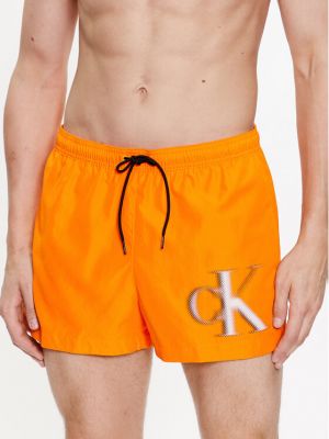 Hlače Calvin Klein Swimwear oranžna