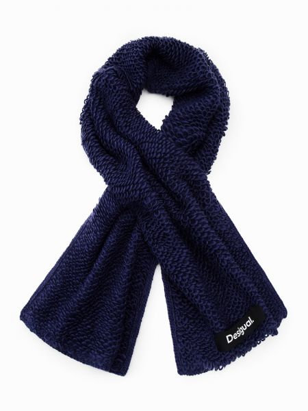Однотонный шарф Desigual синий