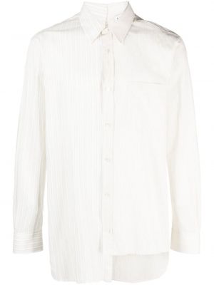 Koszula w paski asymetryczna Lanvin biała