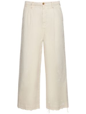 Pantalones de algodón oversized Doublet beige