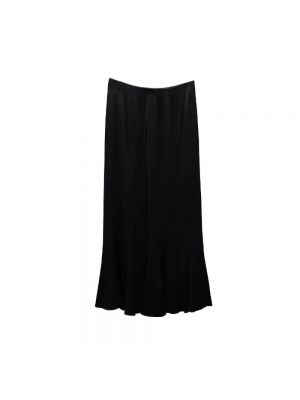 Falda de raso retro Valentino Vintage negro