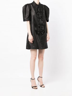 Kožené koktejlové šaty Saiid Kobeisy černé