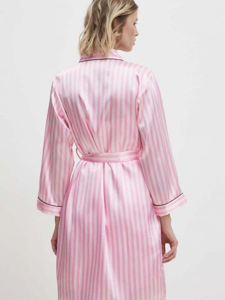 Saténové pyžamo Answear Lab růžové
