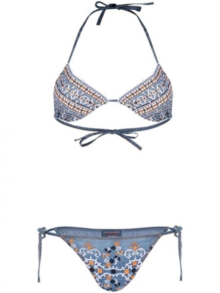 Brodert bikini Ermanno Scervino blå