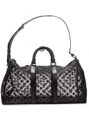 Cestovná taška so sieťovinou Louis Vuitton čierna